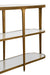 Worlds Away - Addison Three Tier Glass Top Racetrack Console In Antique Brass - ADDISON ABR - GreatFurnitureDeal