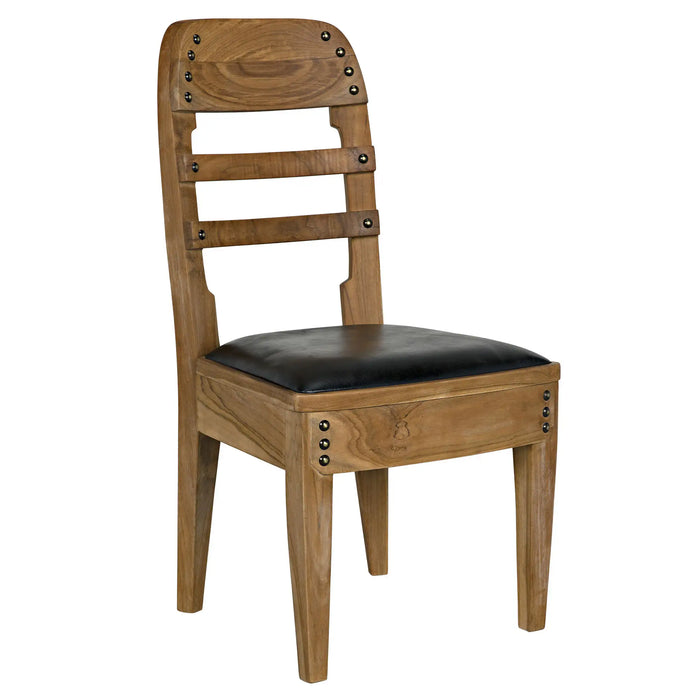 NOIR Furniture - Laila Chair, Teak with Leather - AE-172T - GreatFurnitureDeal
