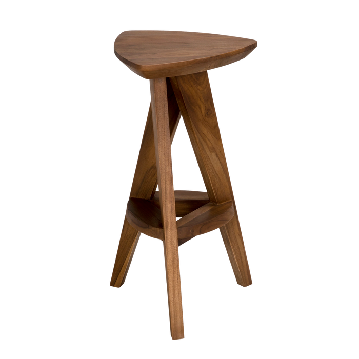 Noir Furniture - Twist Counter Stool in Teak - AE-17TS - GreatFurnitureDeal