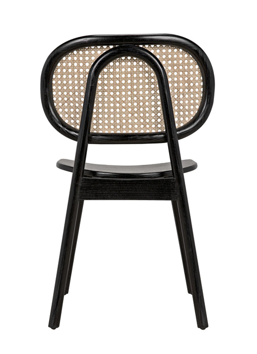NOIR Furniture - Brahms Chair, Charcoal Black with Canning - AE-200CHB