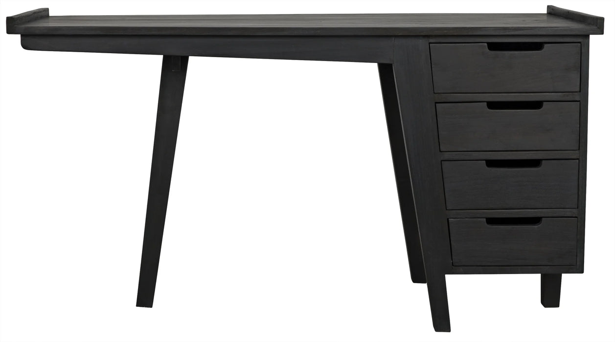 NOIR Furniture - Kennedy Desk, Charcoal Black - AE-20CHB - GreatFurnitureDeal
