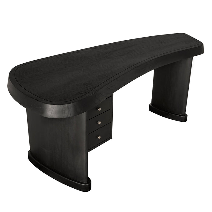Noir Furniture - Augustus Desk in Charcoal Black - AE-210CHB - GreatFurnitureDeal