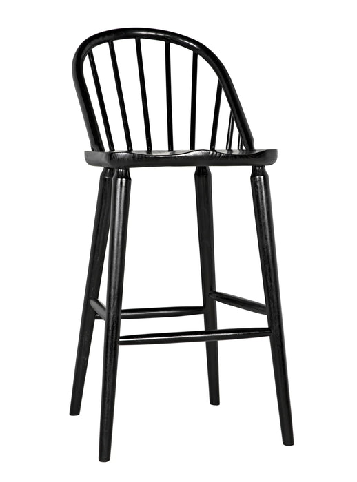 Noir Furniture - Gloster Bar Chair, Charcoal Black - AE-218CHB-L