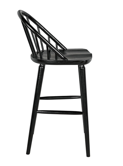Noir Furniture - Gloster Bar Chair, Charcoal Black - AE-218CHB-L - GreatFurnitureDeal