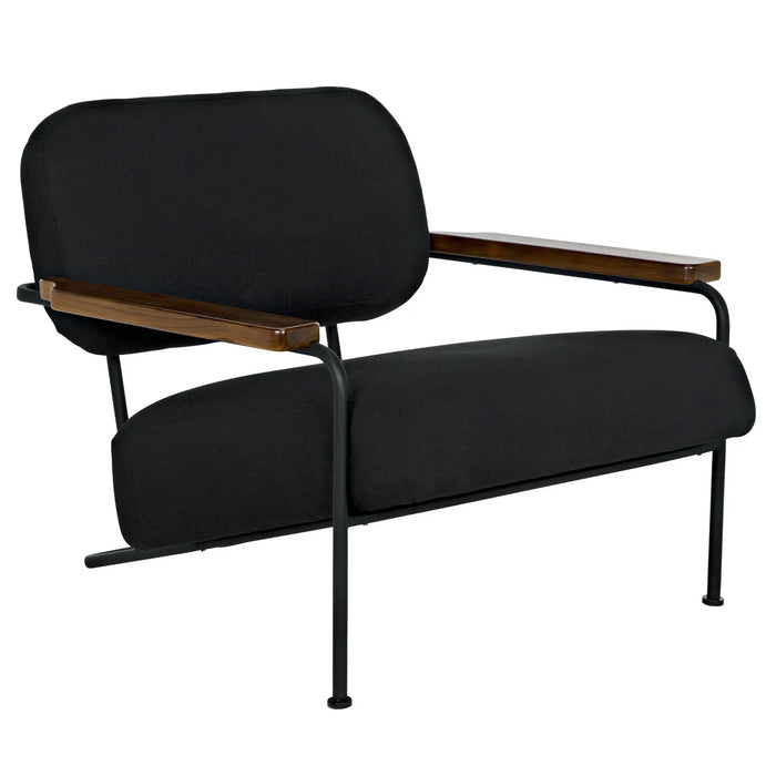 Noir Furniture - Zeus Chair with Black Cotton Fabric - AE-229