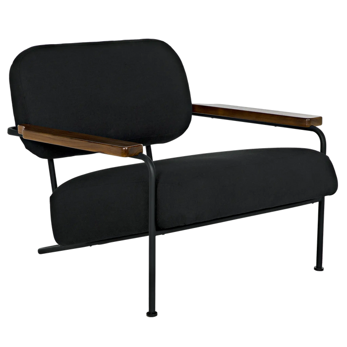 Noir Furniture - Zeus Chair with Black Cotton Fabric - AE-229 - GreatFurnitureDeal