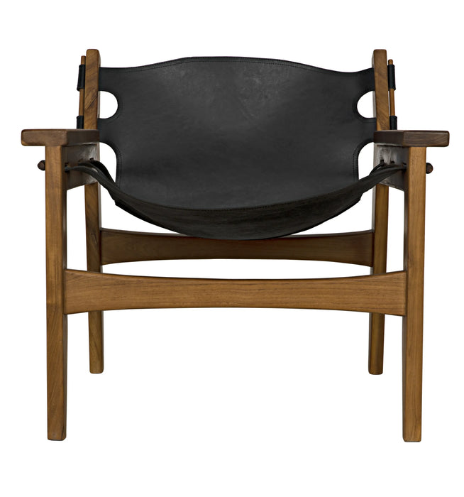 Noir Furniture - Nomo Chair, Teak with Leather - AE-235T