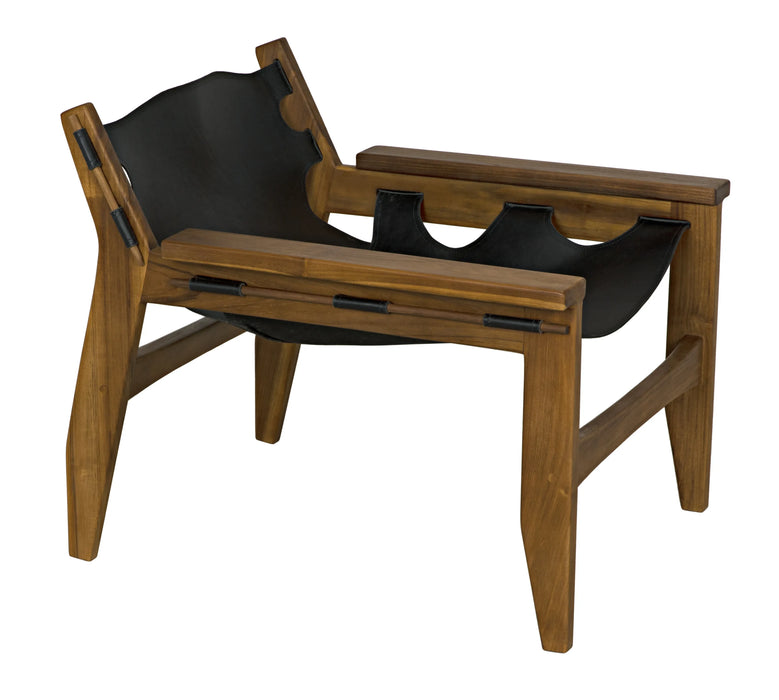 Noir Furniture - Nomo Chair, Teak with Leather - AE-235T - GreatFurnitureDeal