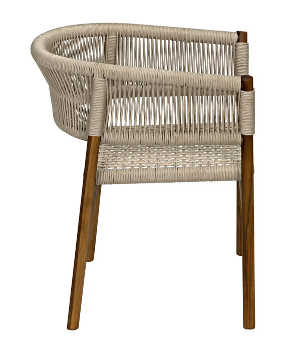 Noir Furniture - Conrad Chair, Teak with Woven Rope - AE-237T - GreatFurnitureDeal