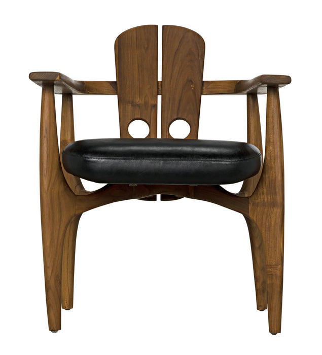 Noir Furniture - Kato Chair, Teak with Leather - AE-239T
