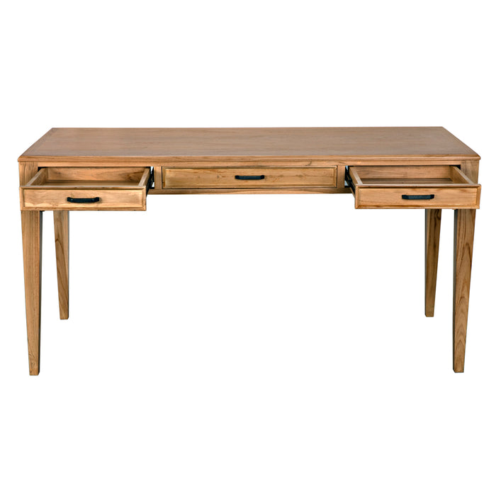 Noir Furniture - Ambrose Desk in Bleached Teak - AE-301BT - GreatFurnitureDeal