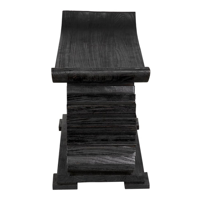 Noir Furniture - Duma Bench in Burnt Black - AE-306BB - GreatFurnitureDeal