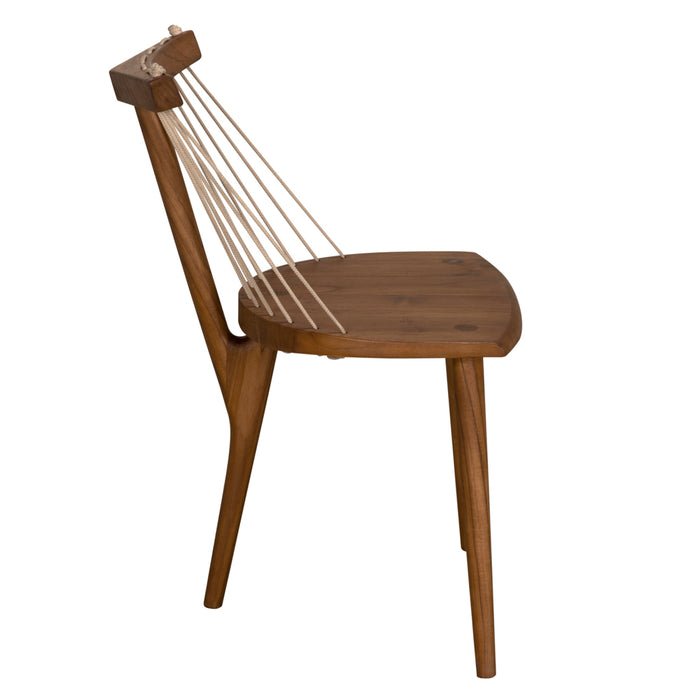 Noir Furniture - Lino Chair, Teak with Rope - AE-343T - GreatFurnitureDeal