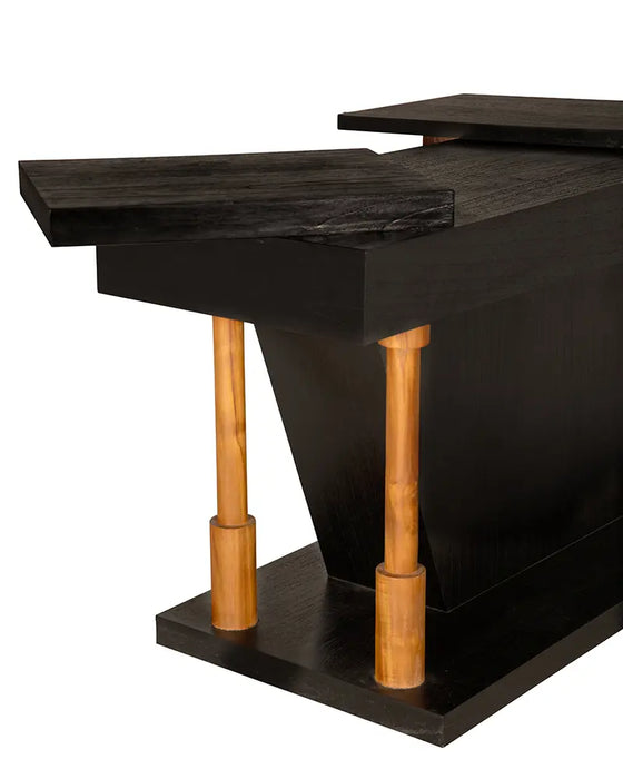 Noir Furniture - Fleming Console Table in Charcoal Black - AE-358TCHB - GreatFurnitureDeal