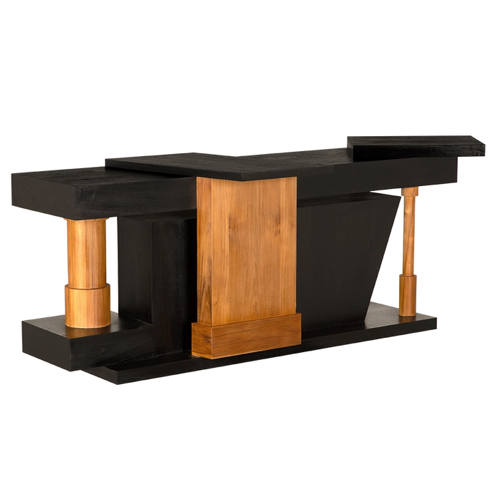 Noir Furniture - Fleming Console Table in Charcoal Black - AE-358TCHB - GreatFurnitureDeal