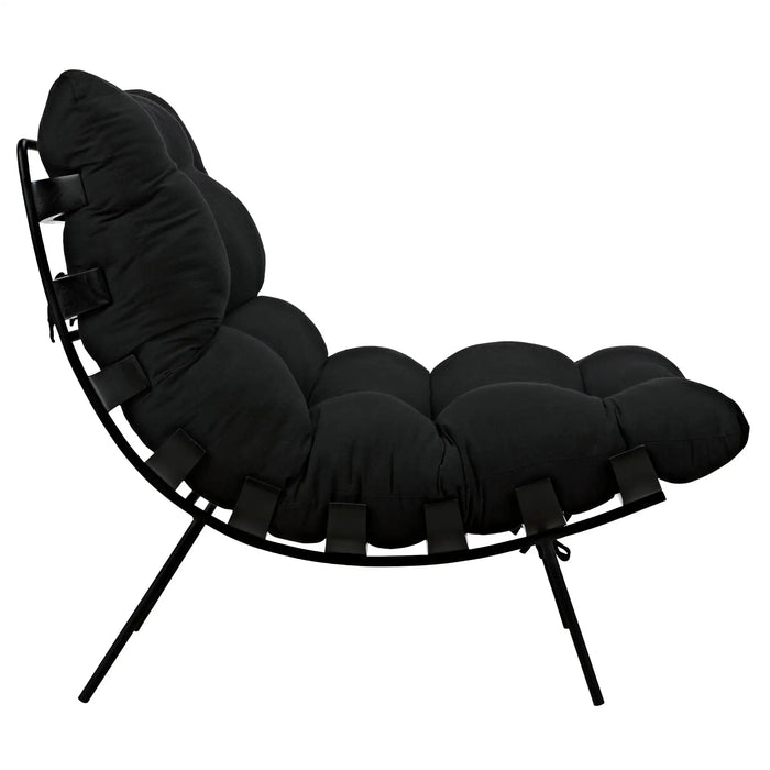 NOIR Furniture - Hanzo Chair with Metal Legs, Charcoal Black - AE-85CHB