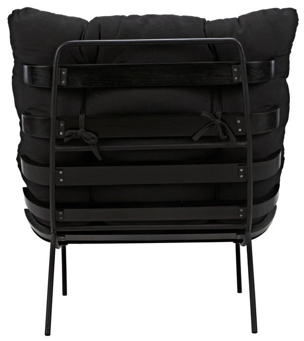 NOIR Furniture - Hanzo Chair with Metal Legs, Charcoal Black - AE-85CHB