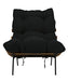 NOIR Furniture - Hanzo Chair with Metal Legs, Teak - AE-85T - GreatFurnitureDeal