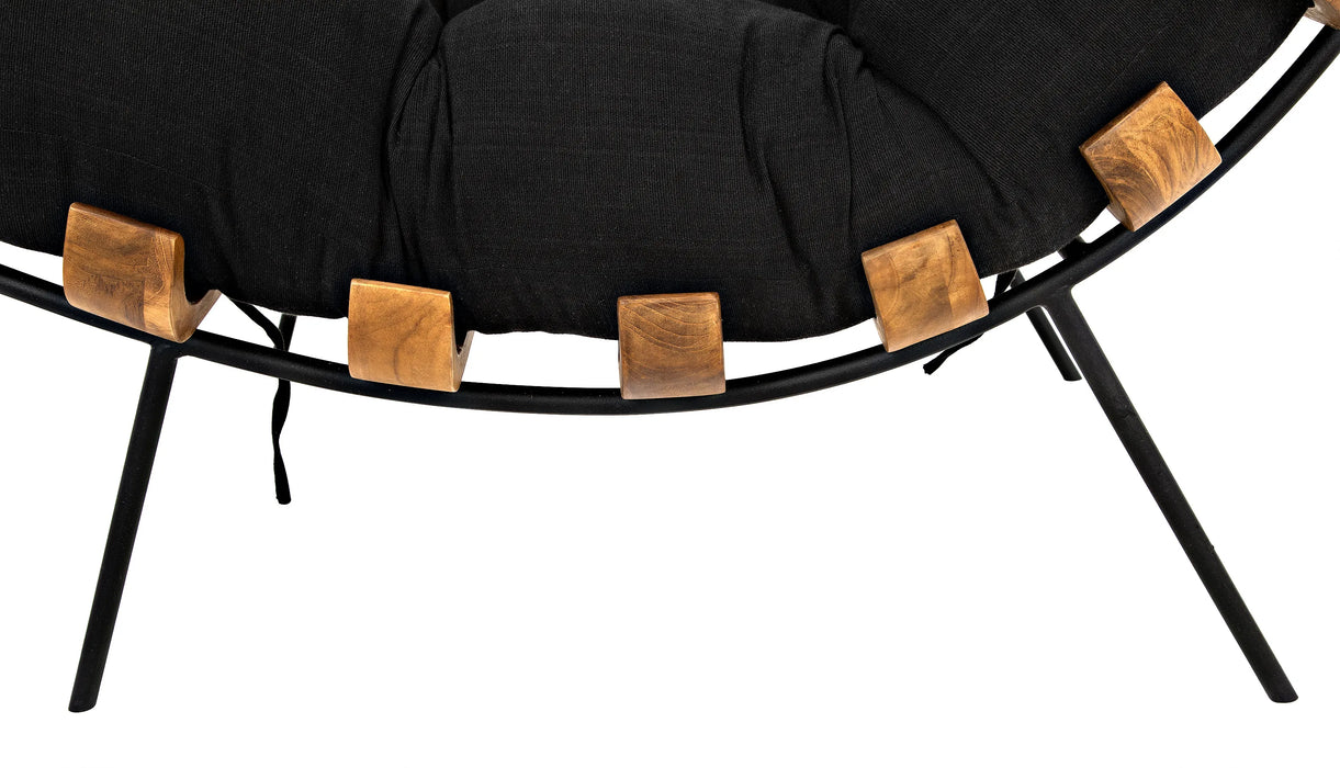 NOIR Furniture - Hanzo Chair with Metal Legs, Teak - AE-85T
