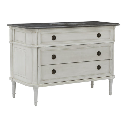 GJ Styles - Single Vanity Chest In Antique White - AH40 - GreatFurnitureDeal