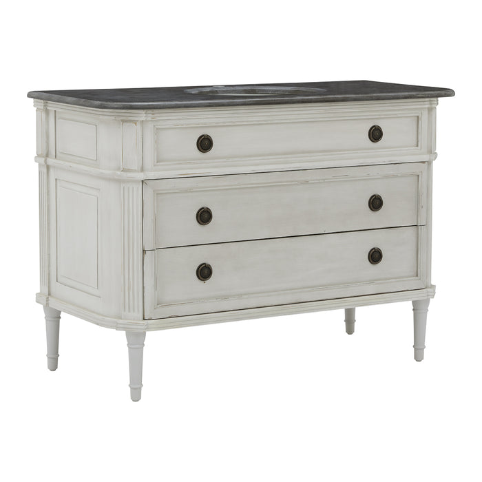 GJ Styles - Single Vanity Chest In Antique White - AH40 - GreatFurnitureDeal