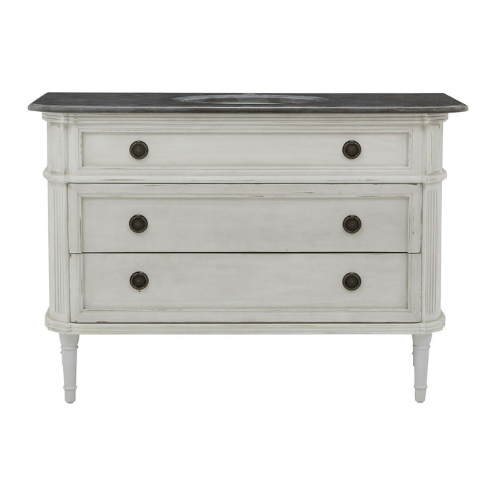 GJ Styles - Single Vanity Chest In Antique White - AH40 - GreatFurnitureDeal