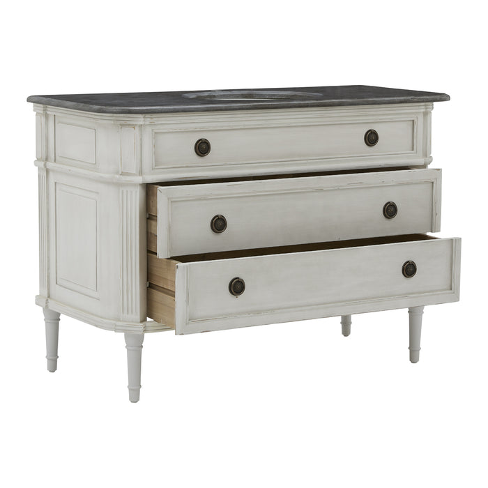 GJ Styles - Single Vanity Chest In Antique White - AH40 - GreatFurnitureDeal