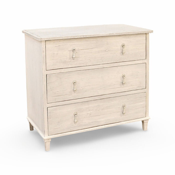 GJ Styles - Three Drawer Chest In Antique White - AH79 - GreatFurnitureDeal