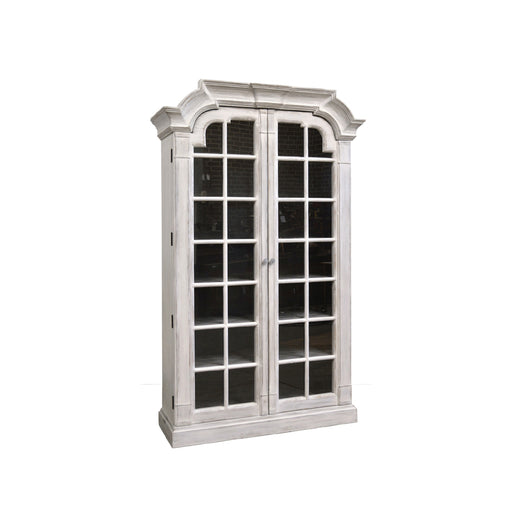 GJ Styles - Glass Front Bookcase In Antique White - AH96 - GreatFurnitureDeal