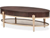 AICO Furniture - Camellia Field - Oval Cocktail Table - Warm Pecan - N9090201-400 - GreatFurnitureDeal