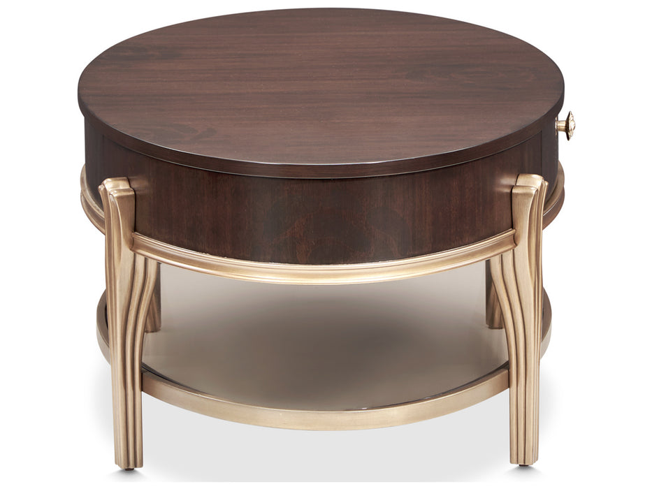 AICO Furniture - Camellia Field - 3 Occasional Table Set - Warm Pecan - N9090201-400-N9090202-400 - GreatFurnitureDeal