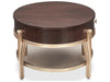 AICO Furniture - Camellia Field - Oval Cocktail Table - Warm Pecan - N9090201-400 - GreatFurnitureDeal