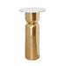 Worlds Away - Hourglass Brass Base Side Table With Round White Marble Top - ALINA WHM - GreatFurnitureDeal