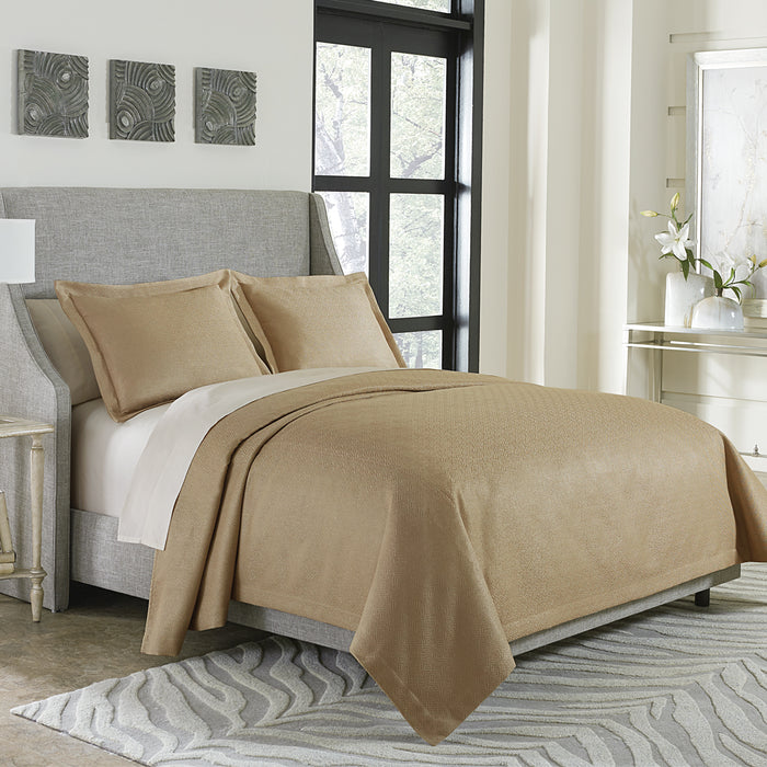 AICO Furniture - Alton 3 Piece King Bed Throw Set, Gold - BCS-KBT3-ALTON-GLD - GreatFurnitureDeal