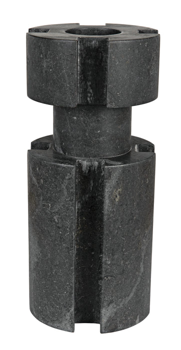 NOIR Furniture - Doom Candle Holder Set of 2, Black Marble - AM-278BM2