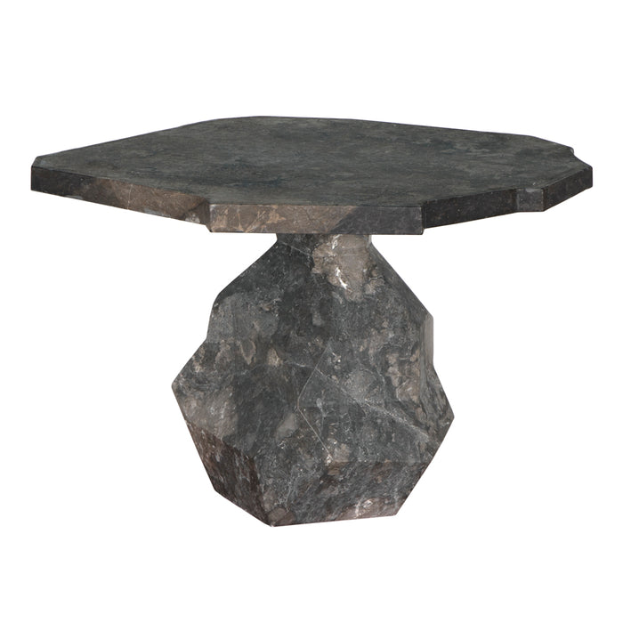 Noir Furniture - Rind Table in Black Marble - AM-318BM - GreatFurnitureDeal