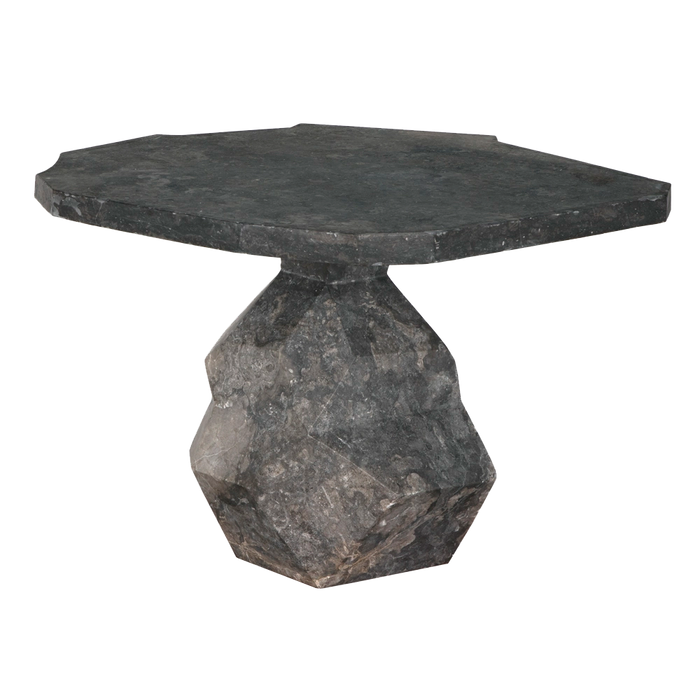 Noir Furniture - Rind Table in Black Marble - AM-318BM - GreatFurnitureDeal