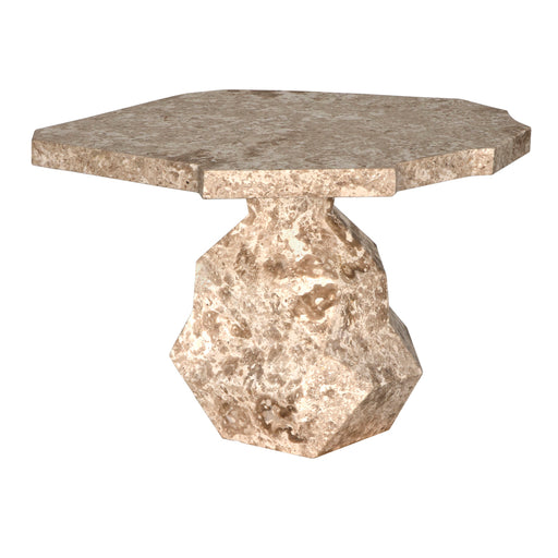 Noir Furniture - Rind Table in White Marble - AM-318WM - GreatFurnitureDeal