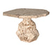 Noir Furniture - Rind Table in White Marble - AM-318WM - GreatFurnitureDeal