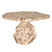Noir Furniture - Rind Table in White Marble - AM-318WM - GreatFurnitureDeal