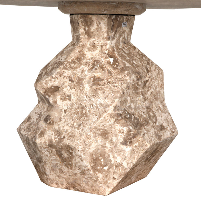 Noir Furniture - Rind Table in White Marble - AM-318WM - GreatFurnitureDeal