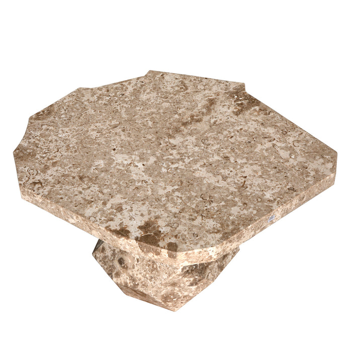 Noir Furniture - Rind Table in White Marble - AM-318WM - GreatFurnitureDeal