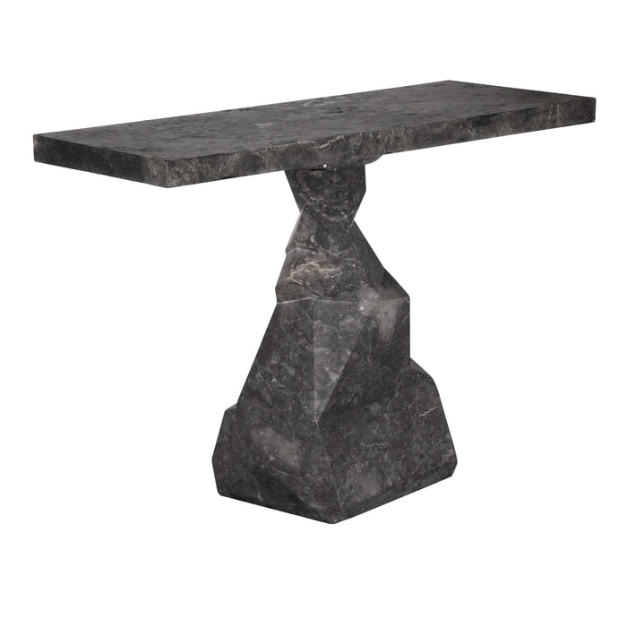 Noir Furniture - Tilden Console Table in Black Marble - AM-319BM - GreatFurnitureDeal