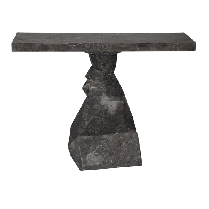 Noir Furniture - Tilden Console Table in Black Marble - AM-319BM - GreatFurnitureDeal