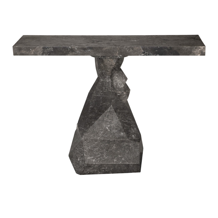 Noir Furniture - Tilden Console Table in Black Marble - AM-319BM - GreatFurnitureDeal