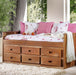 Furniture of America - Lia Twin Captain Bed in Mahogany - AM-BK602-BED-SLAT - GreatFurnitureDeal