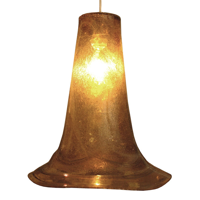 GJ Styles - Hand Blown Bell Lamp in Green & Brown - AM24