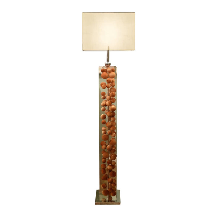 GJ Styles - Square Acrylic Floating Ball Floor Lamp - AMB08