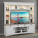 Parker House - Americana Modern 92 in Tv Console With Hutch Backpanel and Led Lights in Cotton - AME#92-4-COT - GreatFurnitureDeal