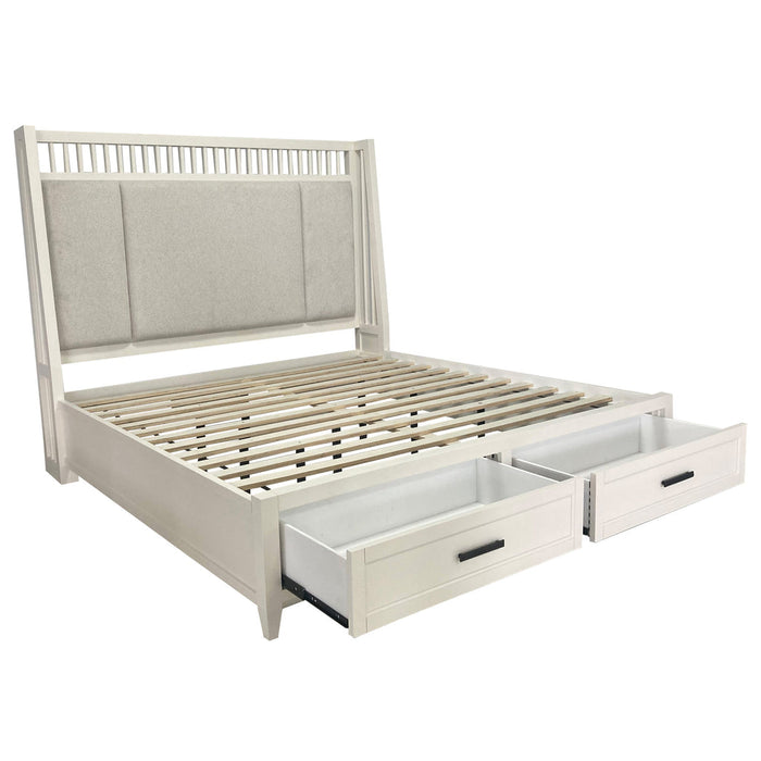 Parker House - Americana Modern 5 Piece King Shelter Bedroom Set in Cotton - BAME#1266-3-52232-COT-5SET - GreatFurnitureDeal
